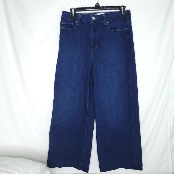 PAIGE Denim - PAIGE Anessa Wide Leg Dark Wash Jeans Size 29